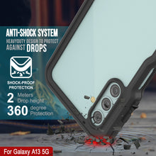 Cargar imagen en el visor de la galería, Galaxy A13 Funda Impermeable PunkCase StudStar Negro Delgado 6.6ft a prueba de agua IP68 a prueba de golpes/nieve.
