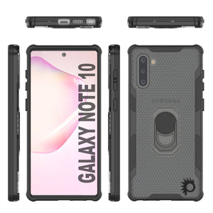 Funda Punkcase Galaxy Note 10 [Serie Magnetix 2.0] Funda Protectora Transparente de TPU con Soporte [Negra]