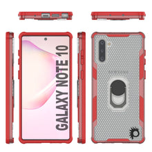 Cargar imagen en el visor de la galería, Estuche Punkcase Galaxy Note 10 [Serie Magnetix 2.0] Funda protectora transparente de TPU con soporte [Rojo]
