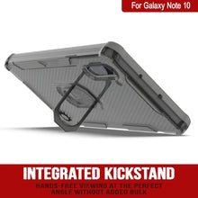 Cargar imagen en el visor de la galería, Funda Punkcase Galaxy Note 10 [Serie Magnetix 2.0] Cubierta transparente protectora de TPU con soporte [Gris]
