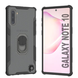 Funda Punkcase Galaxy Note 10 [Serie Magnetix 2.0] Funda Protectora Transparente de TPU con Soporte [Negra]