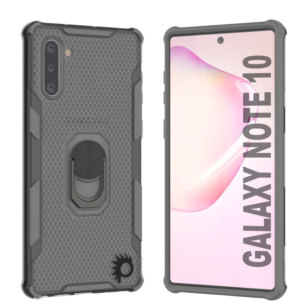 Funda Punkcase Galaxy Note 10 [Serie Magnetix 2.0] Cubierta transparente protectora de TPU con soporte [Gris]
