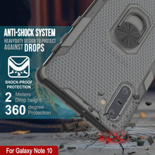 Cargar imagen en el visor de la galería, Funda Punkcase Galaxy Note 10 [Serie Magnetix 2.0] Cubierta transparente protectora de TPU con soporte [Gris]

