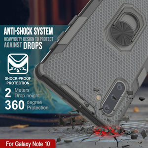 Funda Punkcase Galaxy Note 10 [Serie Magnetix 2.0] Cubierta transparente protectora de TPU con soporte [Gris]