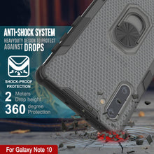 Cargar imagen en el visor de la galería, Funda Punkcase Galaxy Note 10 [Serie Magnetix 2.0] Funda Protectora Transparente de TPU con Soporte [Negra]
