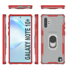 Cargar imagen en el visor de la galería, Funda Punkcase Galaxy Note 10 Plus [Serie Magnetix 2.0] Cubierta protectora transparente TPU con soporte [Rojo].
