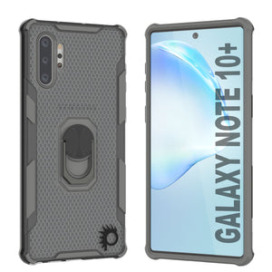 Funda Punkcase Galaxy Note 10 Plus [Serie Magnetix 2.0] Cubierta transparente protectora de TPU con soporte [Gris]