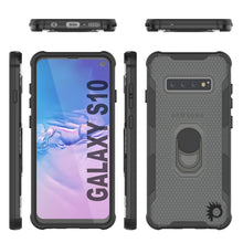 Load image into Gallery viewer, Funda Punkcase Galaxy S10 [Serie Magnetix 2.0] Funda protectora transparente de TPU con soporte [Negro]
