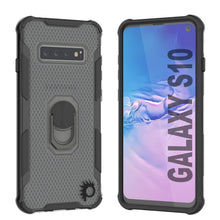 Load image into Gallery viewer, Funda Punkcase Galaxy S10 [Serie Magnetix 2.0] Funda protectora transparente de TPU con soporte [Negro]
