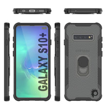 Cargar imagen en el visor de la galería, Carcasa Punkcase para Samsung Galaxy S10 Plus [Serie Magnetix 2.0] Funda Transparente de TPU Protectora con Soporte [Negro]
