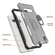 Cargar imagen en el visor de la galería, Carcasa Punkcase para Samsung Galaxy S10 Plus [Serie Magnetix 2.0] Funda Transparente de TPU Protectora con Soporte [Negro]

