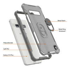 Load image into Gallery viewer, Funda Punkcase Galaxy S10 Plus [Serie Magnetix 2.0] Cover de TPU transparente protectora con soporte para sujeción [Gris]
