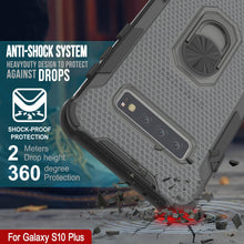 Cargar imagen en el visor de la galería, Carcasa Punkcase para Samsung Galaxy S10 Plus [Serie Magnetix 2.0] Funda Transparente de TPU Protectora con Soporte [Negro]
