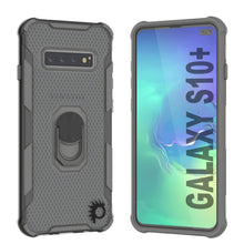 Load image into Gallery viewer, Funda Punkcase Galaxy S10 Plus [Serie Magnetix 2.0] Cover de TPU transparente protectora con soporte para sujeción [Gris]
