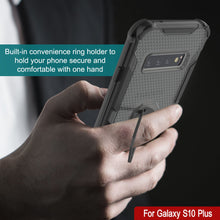 Cargar imagen en el visor de la galería, Carcasa Punkcase para Samsung Galaxy S10 Plus [Serie Magnetix 2.0] Funda Transparente de TPU Protectora con Soporte [Negro]
