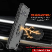 Cargar imagen en el visor de la galería, Carcasa Punkcase para Samsung Galaxy S10 Plus [Serie Magnetix 2.0] Funda Transparente de TPU Protectora con Soporte [Negro]

