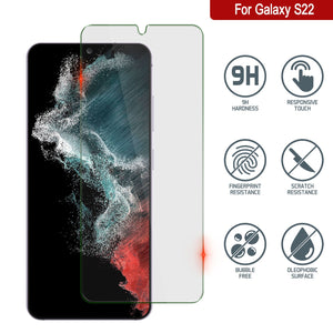 Galaxy S22 Punkcase Glass SHIELD Protector de Pantalla de Cristal Templado Blanco 0.33mm de Grosor y Cristal 9H.