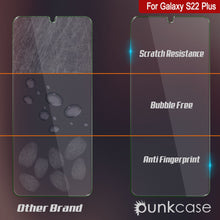 Load image into Gallery viewer, Galaxy S22+ Plus Black Punkcase Glass SHIELD Protector de Pantalla de Vidrio Templado de 0,33 mm de Espesor y 9H de Dureza
