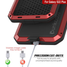Cargar imagen en el visor de la galería, Galaxy S22+ Plus Metal Case, Heavy Duty Military Grade Rugged Armor Cover [Red] (Color in image: Gold)
