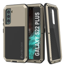 Cargar imagen en el visor de la galería, Galaxy S22+ Plus Metal Case, Heavy Duty Military Grade Rugged Armor Cover [Gold] (Color in image: Gold)
