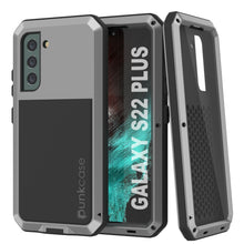 Cargar imagen en el visor de la galería, Galaxy S22+ Plus Metal Case, Heavy Duty Military Grade Rugged Armor Cover [Silver] (Color in image: Silver)
