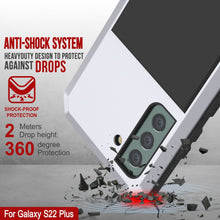 Cargar imagen en el visor de la galería, Galaxy S22+ Plus Metal Case, Heavy Duty Military Grade Rugged Armor Cover [White] (Color in image: Black)
