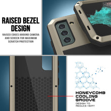 Cargar imagen en el visor de la galería, Galaxy S22+ Plus Metal Case, Heavy Duty Military Grade Rugged Armor Cover [Gold] 
