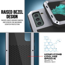 Cargar imagen en el visor de la galería, Galaxy S22+ Plus Metal Case, Heavy Duty Military Grade Rugged Armor Cover [White] 

