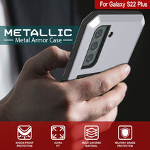 Cargar imagen en el visor de la galería, Galaxy S22+ Plus Metal Case, Heavy Duty Military Grade Rugged Armor Cover [White] (Color in image: Gold)
