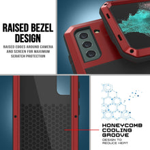 Cargar imagen en el visor de la galería, Galaxy S22+ Plus Metal Case, Heavy Duty Military Grade Rugged Armor Cover [Red] 
