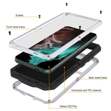 Cargar imagen en el visor de la galería, Galaxy S22+ Plus Metal Case, Heavy Duty Military Grade Rugged Armor Cover [White] (Color in image: Silver)
