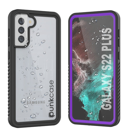 Galaxy S22+ Plus Water/ Shockproof [Extreme Series] Slim Screen Protector Case [Purple] (Color in image: Purple)