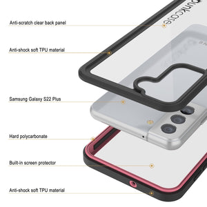Galaxy S22+ Plus Water/ Shock/ Snowproof [Extreme Series] Slim Screen Protector Case [Pink] (Color in image: Light Green)