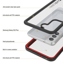 Cargar imagen en el visor de la galería, Galaxy S22+ Plus Water/ Shock/ Snowproof [Extreme Series] Slim Screen Protector Case [Red] (Color in image: Light blue)
