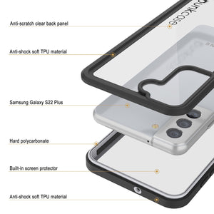 Galaxy S22+ Plus Water/ Shock/ Snow/ dirt proof [Extreme Series] Punkcase Slim Case [White] (Color in image: Black)