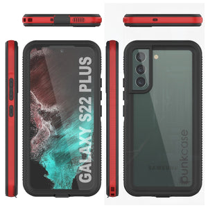 Galaxy S22+ Plus Waterproof Case PunkCase Ultimato Red Thin 6.6ft Underwater IP68 Shock/Snow Proof [Red] (Color in image: purple)