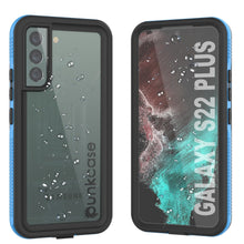 Cargar imagen en el visor de la galería, Galaxy S22+ Plus Waterproof Case PunkCase Ultimato Light Blue Thin 6.6ft Underwater IP68 ShockProof [Blue] (Color in image: light blue)
