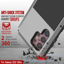 Cargar imagen en el visor de la galería, Galaxy S22 Ultra Metal Case, Heavy Duty Military Grade Rugged Armor Cover [Silver] (Color in image: Black)
