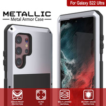 Load image into Gallery viewer, Galaxy S22 Ultra Metal Case, Heavy Duty Military Grade Rugged Armor Cover [White] (Color in image: Neon)
