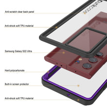 Cargar imagen en el visor de la galería, Galaxy S22 Ultra Water/ Shockproof [Extreme Series] Slim Screen Protector Case [Purple] (Color in image: Light Green)
