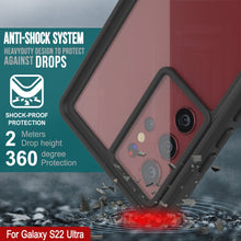 Cargar imagen en el visor de la galería, Galaxy S22 Ultra Water/ Shock/ Snowproof [Extreme Series] Slim Screen Protector Case [Pink] (Color in image: Light blue)
