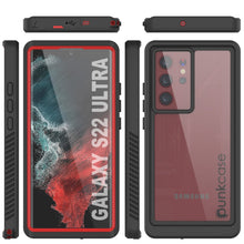 Cargar imagen en el visor de la galería, Galaxy S22 Ultra Water/ Shock/ Snowproof [Extreme Series] Slim Screen Protector Case [Red] (Color in image: Teal)
