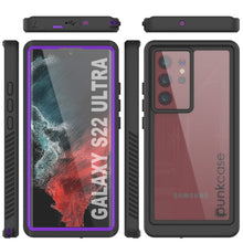 Cargar imagen en el visor de la galería, Galaxy S22 Ultra Water/ Shockproof [Extreme Series] Slim Screen Protector Case [Purple] (Color in image: Red)

