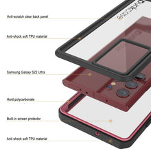 Cargar imagen en el visor de la galería, Galaxy S22 Ultra Water/ Shock/ Snowproof [Extreme Series] Slim Screen Protector Case [Pink] (Color in image: Light Green)
