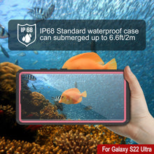 Cargar imagen en el visor de la galería, Galaxy S22 Ultra Water/ Shock/ Snowproof [Extreme Series] Slim Screen Protector Case [Pink] (Color in image: Black)
