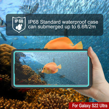 Cargar imagen en el visor de la galería, Galaxy S22 Ultra Water/ Shock/ Snowproof [Extreme Series]  Screen Protector Case [Teal] (Color in image: Light blue)
