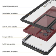 Cargar imagen en el visor de la galería, Galaxy S22 Ultra Water/ Shock/ Snow/ dirt proof [Extreme Series] Punkcase Slim Case [White] (Color in image: Black)
