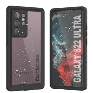 Funda Impermeable Galaxy S22 Ultra PunkCase Ultimato Transparente Delgada a Prueba de Agua IP68 a 6.6ft Submarina a Prueba de Golpes/Nieve [Transparente]