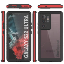 Load image into Gallery viewer, Galaxy S22 Ultra Waterproof Case PunkCase Ultimato Red Thin 6.6ft Underwater IP68 Shock/Snow Proof [Red] (Color in image: purple)
