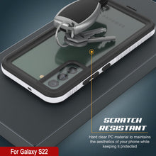 Cargar imagen en el visor de la galería, Galaxy S22 Waterproof Case, Punkcase Ultimato White Thin 6.6ft Underwater IP68 Shock/Snow Proof [White] (Color in image: light blue)
